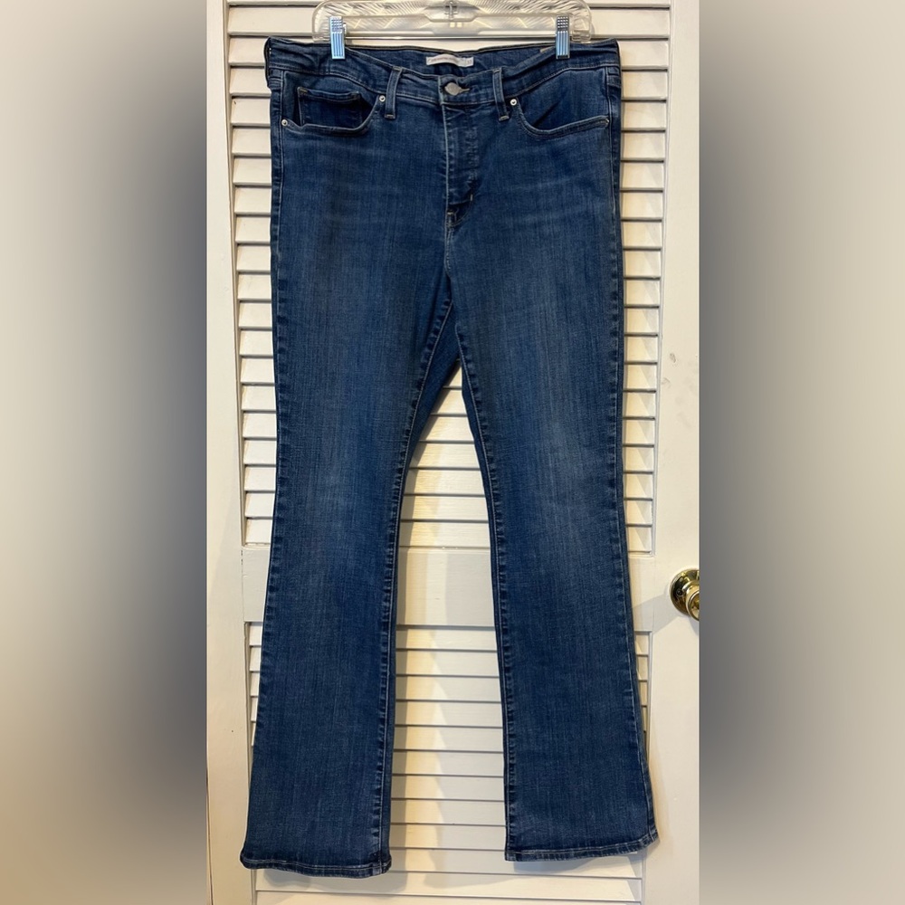 Levi's Women's Shaping Boot Cut Jeans in Dark Blue